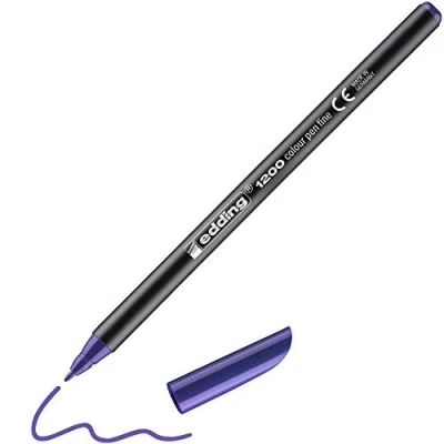 Image de edding 1200 Feutre de coloriage pointe fine violet 1 stylo ronde mm pour ecriture, dessin,