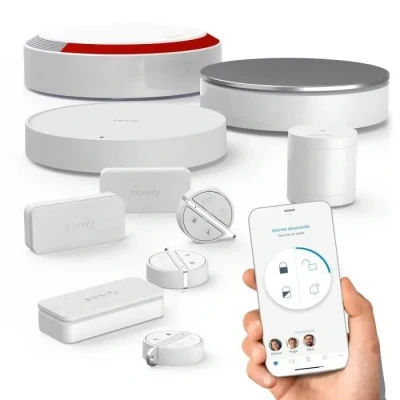 Image de Somfy 1875281 Home Alarm Essential Plus Système d&#039;Alarme Maison sans Fil Connecté Wifi Sirène Extérieure 3 IntelliTAG 1 détecteur badges Compatible Alexa, Assistant Google et TaHoma