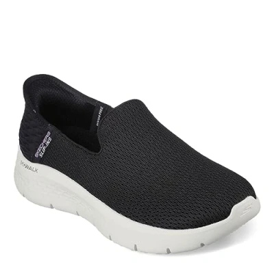 Image de Skechers Chaussures à Enfiler Mains Libres pour Femme Go Walk Flex Relish Basket, Noir/Blanc, 37 EU Large