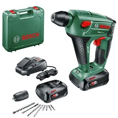 Image de Bosch Home and Garden Perforateur sans fil Uneo Maxx (Livré avec: 2 batteries 2,5 Ah; coffret; 4 embouts de vissage; forets hexagonaux; SDS Quick;1 chargeur)