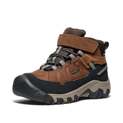 Image de Keen Targhee IV MID WP Unisex Chaussures de marche pour enfants, Taille: 30, Brown Cuir et textile