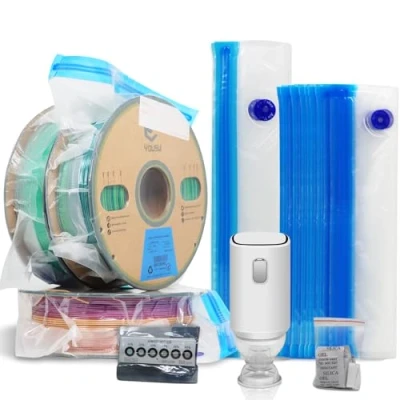 Image de YOUSU pompe à vide USB, stockage de filament 3D, sacs d&#039;aspirateur simple enroulable, 14 pièces 30 x 34 cm + 2 32 45 cm, avec automatique sous vide, câble charge USB