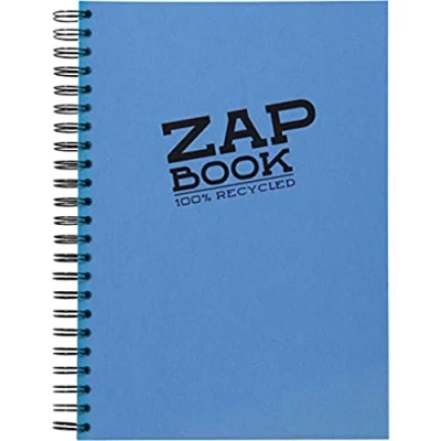 Image de Clairefontaine 8354C Carnet Spiralé Zap Book 160 Feuilles Papier Croquis 100% Recyclé A4 21x29,7 cm 80g Couleur de Couverture Aléatoire (4 coloris vifs possible)