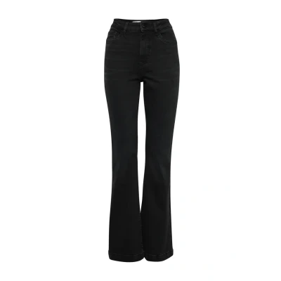 Image de PULZ Pzbecca Jean flare, Femme, Taille: 27x30, Black denim