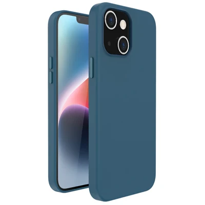 Image de Accezz Leather Backcover avec MagSafe pour iPhone 14 Plus Bleu foncé Neuf