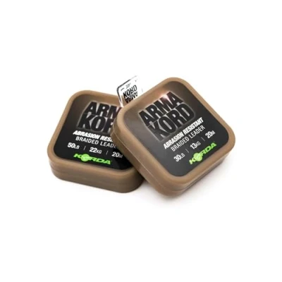 Image de Korda Arma Kord Braided Leader Sub Brown (20m) Taille : 30lb 13kg