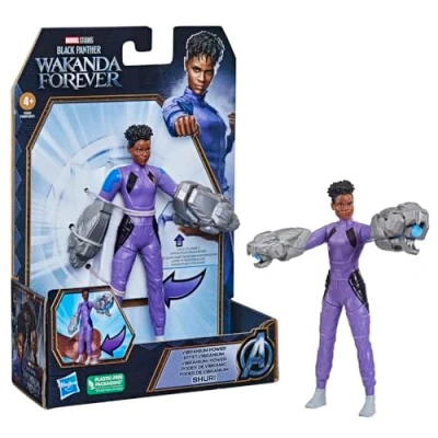 Image de Marvel Hasbro Black Panther : Wakanda Forever, Shuri Transformation Vibranio, Figurine d&#039;action de 15 cm pour Enfants et Filles à partir 4 Ans