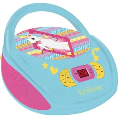 Image de Lexibook lecteur CD Licorne Unicorn, Entrée line in, port USB Pile ou Secteur, Bleu/Rose, RCD108UNI_10