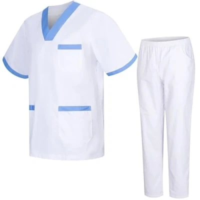 Image de Misemiya Ensemble Uniformes Unisexe Blouse Uniforme Médical avec Haut et Pantalon Ref.8178 X Small, Blanc 68