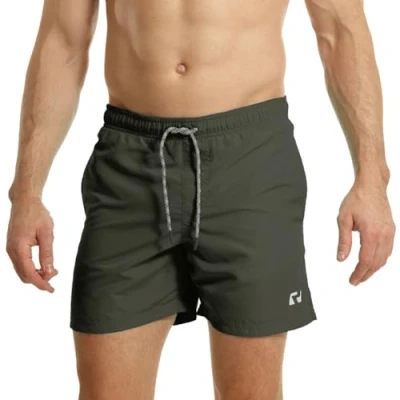 Image de Ript Performance Hommes Essentials Short de Bain à séchage Rapide avec Protection Solaire UV 50, Charbon Bois, M