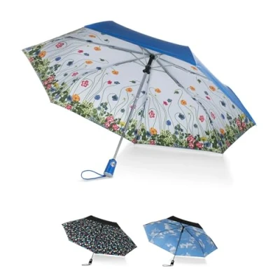Image de Totes Parapluie à ouverture et fermeture automatique, floral, Taille unique, automatique sous auvent