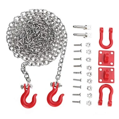 Image de Mxtech Barre de remorquage, chaîne sécurité remorque, traînée RC Crochet Sauvetage en métal Forme U pour Assemblage Voiture sur chenilles remorque