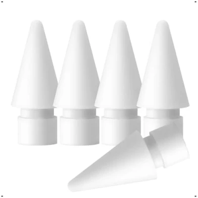 Image de PAPERFEEL [Lot de 5] Pointe Apple Pencil 2 et 1, Embouts Remplacement Pom pour 2ème 1ère Génération, Tip for Précis Haute Sensibilité