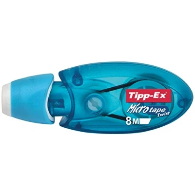 Image de Bic 30025 Tipp Ex Micro Tape Twist Correcteur Dévidoir Mini Ruban Polyester 5 mm x 8 m Capuchon Forme Ergonomique