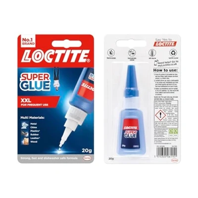 Image de Loctite 2378772 Colle transparente ultra forte pour divers matériaux Superglue réparation précise 1 x 20 g Translucide