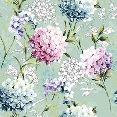 Image de Ambiente Lot de 20 serviettes en papier 3 plis Motif déjeuner Vert Horana 33 x cm