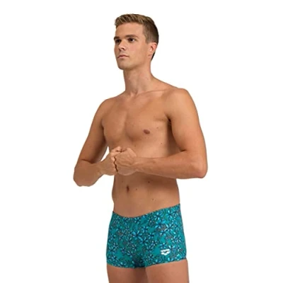 Image de arena Men&#039;s Swim Short Allover Trunks Bleu Ocean Flowers Multi, 52, Blu Multi