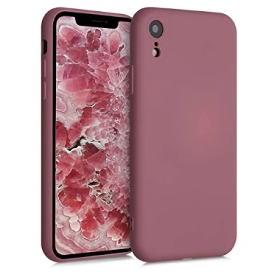 Image de kwmobile Housse Compatible avec Apple iPhone XR Coque de téléphone Souple et Fine en TPU Silicone Rose foncé