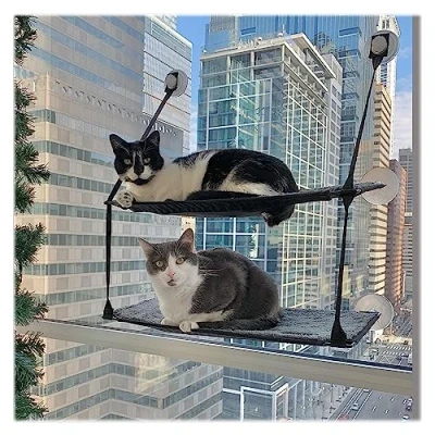 Image de K&amp;H EZ Easy Window Mount Kitty Sill Panier sur Fenêtre à Deux Étages pour Chat