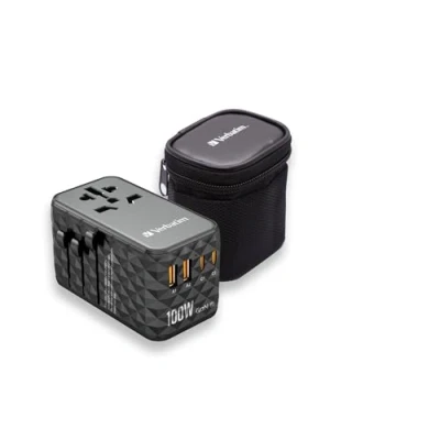 Image de Adaptateur universel de voyage VERBATIM UTA 06 100W Noir Compact et puissant
