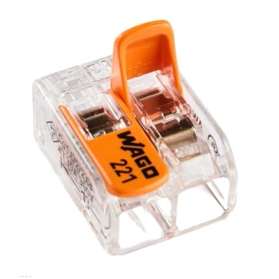 Image de Borne de connexion WAGO COMPACT 221 612, 2 fils avec levier commande jusqu&#039;à 6 mm2