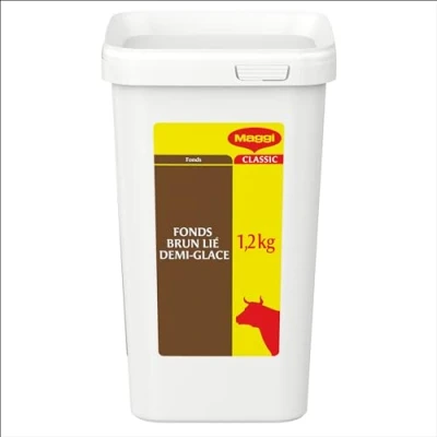 Image de MAGGI PROFESSIONAL Fonds Brun Lié Demi Glace Déshydraté Sauce Base de Cuisson Boîte 1,2 kg pour 40L