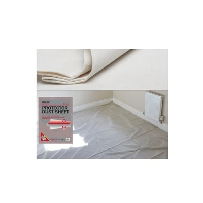 Image de ProDec Advance Bâche Protector 3,6 m x 2,7 en coton imperméable pour protéger de la peinture les sols et le mobilier, absorbe liquides sans transpercer, pros particuliers, réutilisable