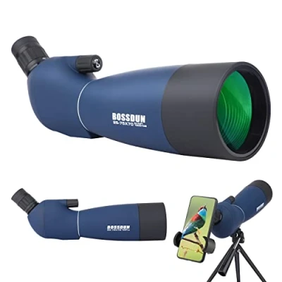 Image de 25 75x70 Longue Vues, Hunting Spotter Scope for Shooting Targets, Telescopes Waterproof with BAK4 Prism Tripod Phone Adapter Carry Bag, Target Bird Watching Wildlife. (75G)