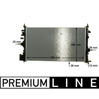 Image de MAHLE ORIGINAL CR 1102 000P radiateur du moteur pour véhicules avec système de climatisation 680 398 26 Grille soudée
