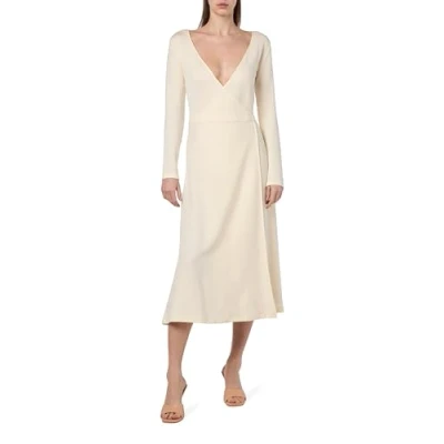 Image de Tommy Hilfiger Robe Cache Cœur Femme avec Col en V, Blanc (Calico), S