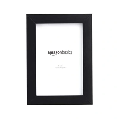 Image de Amazon Basics Rectangulaire Cadre photo, 10 x 15 cm, Lot de 2, 18 L 13 W Noir