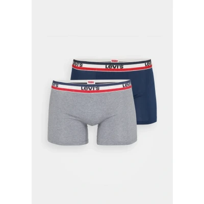 Image de Levi&#039;s MEN LOGO Boxer Brief 2 PACK Shorty, Homme, Taille: XXL, Dress blues