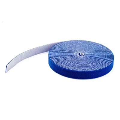Image de StarTech.com Ruban Auto Agrippant Rouleau de 15,2 m pour Gestion Câbles Attaches Câble Ajustables Sangles agrippantes et Réutilisables Bleu (HKLP50BL)