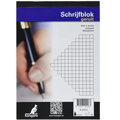 Image de Kangaro Bloc notes A5 quadrillé 5 mm 60 g 100 feuilles