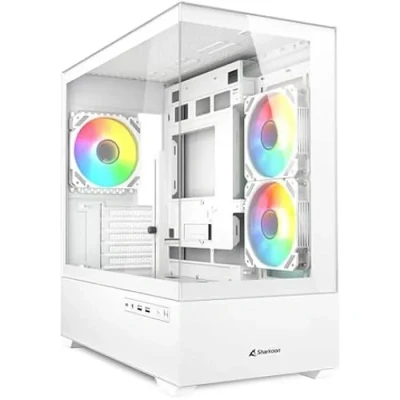 Image de Boîtier PC SHARKOON MK6 RGB Micro ATX Verre Trempé 3 Ventilateurs LED RVB 120mm