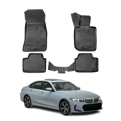 Image de OMAC 3D Tapis de Sol Compatible avec BMW Série 3 G20 G21 Berline Break 2019 2024 Caoutchouc