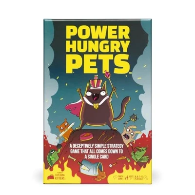 Image de Exploding Kittens Power Hungry Pets: Strategic Card Game Fun Family Board Night Adventure Ages 7+ 2 6 Players 21 Cards &amp; 7 Tokens