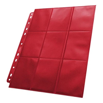 Image de Ultimate Guard Pages à Chargement latéral 18 Poches (50 Pages, Rouge)