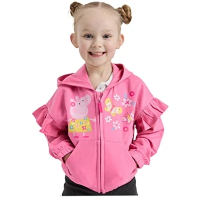 Image de Peppa Pig Veste à capuche zippée pour fille, Pig, 3 4 ans