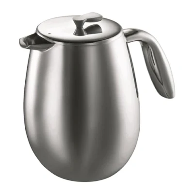 Image de Bodum 1312 16 Columbia Cafetière à Piston Isotherme 12 Tasses Double Paroi Inox 1.5 L Brillant