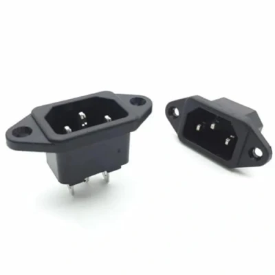 Image de 5Pcs AC 250V 10A 3P IEC320 C14 04 Male Plug Panel Screw Power Inlet Sockets Receptacle Connector ERTEYIN