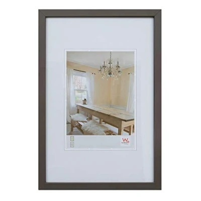Image de walther design Cadre photo gris 21 x 29,7 cm (DIN A4) porte documents Peppers en bois BP130D