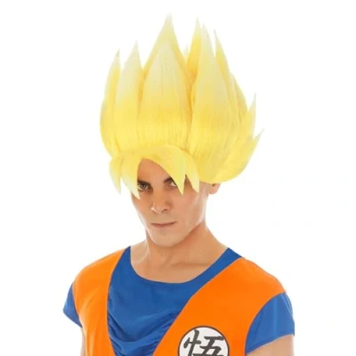 Image de Chaks Perruque Jaune Goku Saiyan Dragon Ball Z Adulte Taille Unique