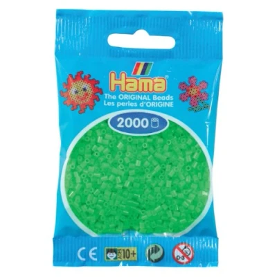 Image de perles mini vert fluorescent Hama Lot de 2000 Jouet créatif