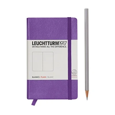 Image de Leuchtturm1917 338742 Carnet Pocket (A6), 185 pages numérotées, violet, blanc
