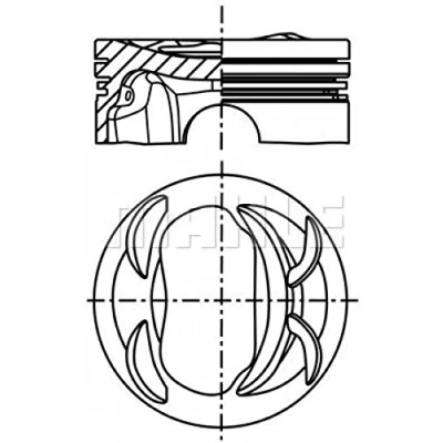 Image de MAHLE ORIGINAL 028 PI 00118 000 Piston 76,51 VOLKSWAGEN: GOLF 6, Scirocco III, Tiguan I, AUDI: A3 Sportback, A1 3/5 portes, portes