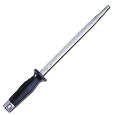 Image de F. DICK Fusil à aiguiser 25 cm (manche ergonomique, fusil, dureté de surface supérieure 65 HRC, outil d&#039;affûtage pour couteau chef) 76541250, gris
