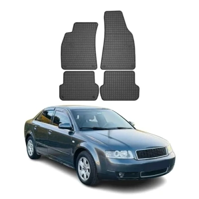 Image de OMAC Tapis de Sol Compatible avec Audi A4 B6 B7 Berline Break 2000 2008 Noir en Caoutchouc