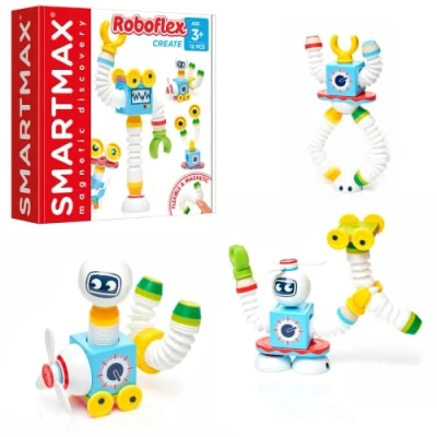 Image de SmartMax Roboflex, Kit de jeu magnétique Discover 12 pièces, 3 ans et plus