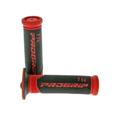 Image de Pro Grip 2951409 Road Rubber Grips Guidon, 22mm Ø, Noir/Rouge